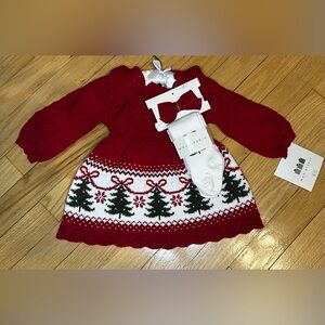 Max Studio Red and White Festive Dress Set